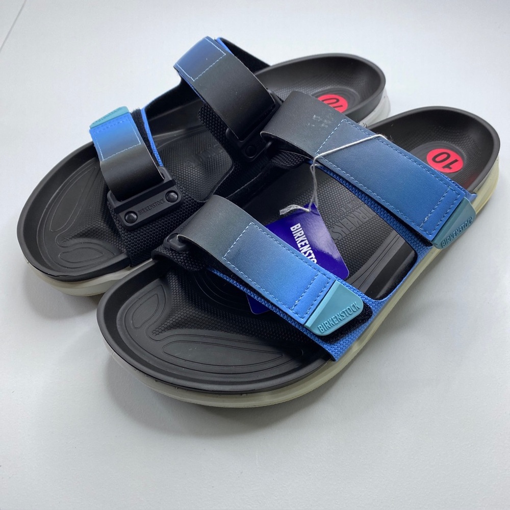 Birkenstock Atacama Sandals Men’s Size 10 Blue Black Slides Straps